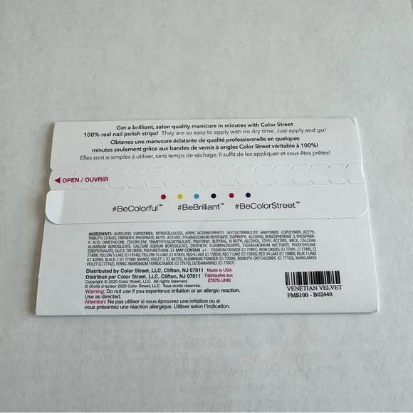 *Retired* Color Street: Venetian Velvet | Scarlet Red Fall Winter Classic Preppy - Picture 4 of 15